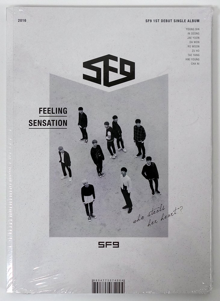 SF9 - Feeling Sensation (1st Debut Single Album) CD + 48p Booklet + 9 Photo Postcard + Photocard