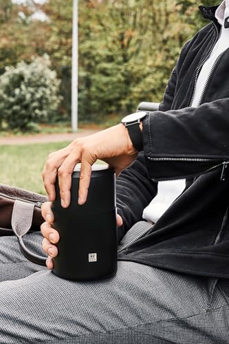 Foto von ZWILLING Thermo Becher/Speisebehälter to go, Edelstahl, Doppelwandisolierung, Inklusive Löffel und Schüssel, 700 ml, Höhe: 17 cm, Schwarz