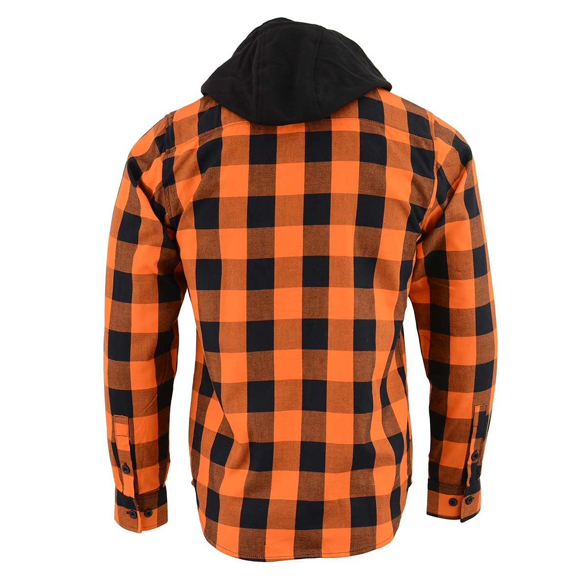 NexGen Herren MNG11642 Flanell, langärmelig, Orange/Schwarz