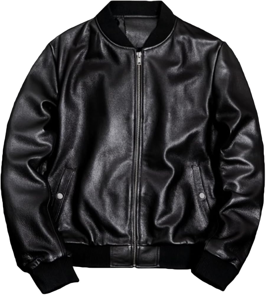Amazon | [NBLL] 本革 ブルゾン 革ジャン ライダース ジャケッ メンズ