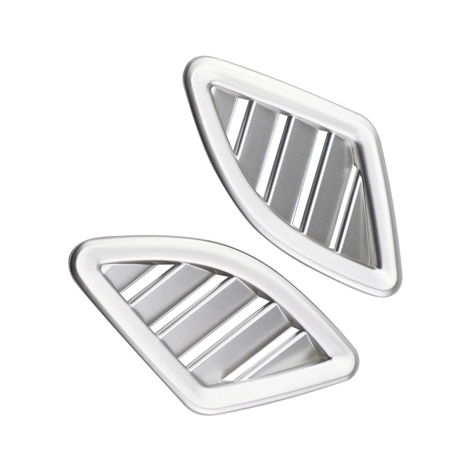 for BMW X1 F48 2016-2022 Stickers Accessories Car Chrome Front Air Vent Cover Trim Ac Conditioning Sticker Car Trim Interior(ABS Upgrade Sliver)