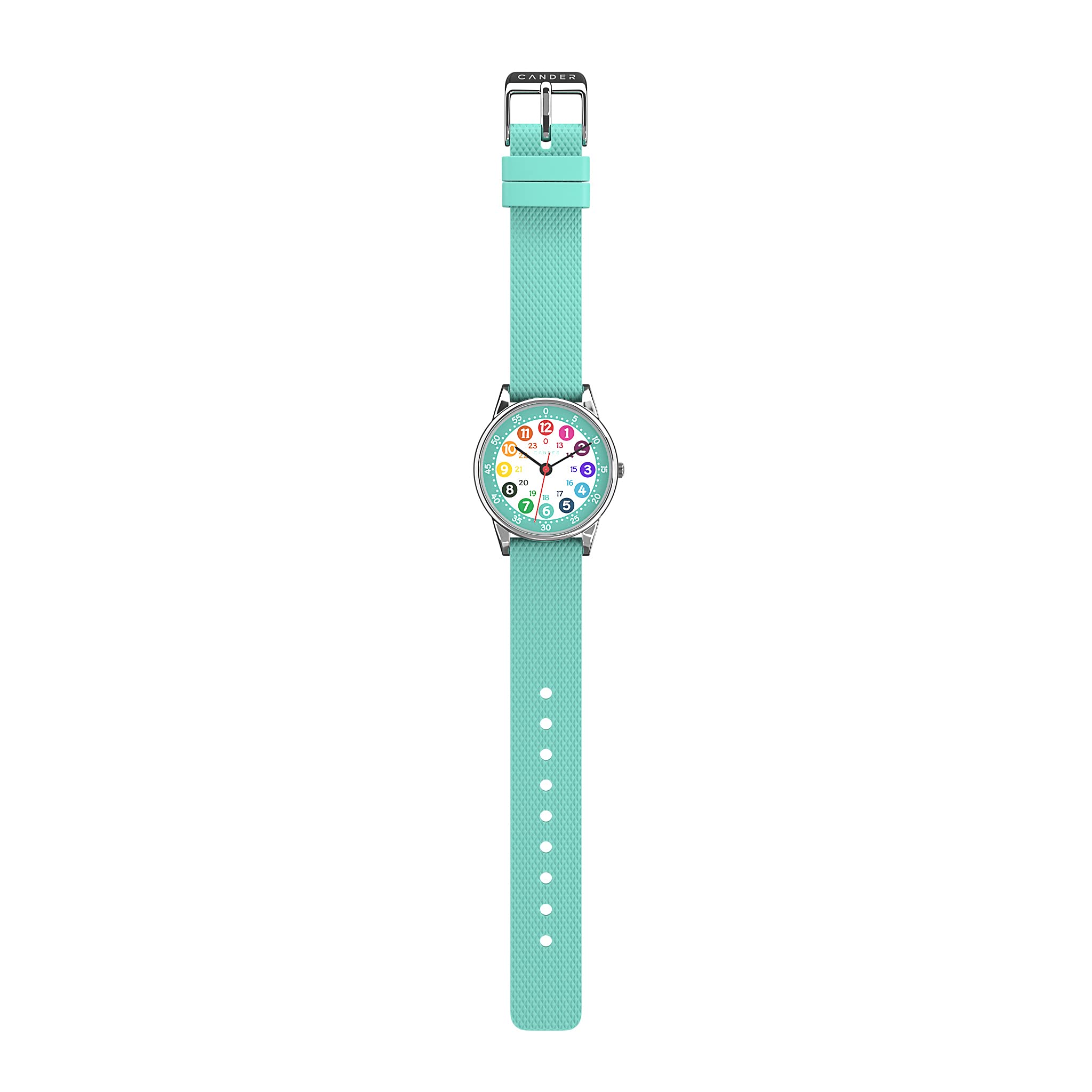 Cander Berlin MNA 1330 T Montre d'apprentissage analogique étanche pour enfant garçon et fille Turquoise