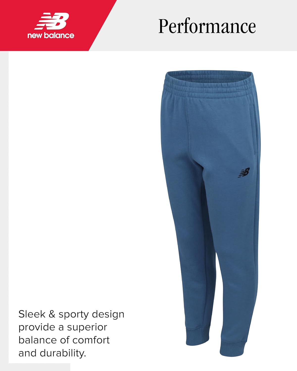 New Balance Boys Jogger Set - 3 Piece Outfit with Pullover Hoodie, Graphic Tee & Boys Jogger Pants - Athletic Outfit (4-12) - Image 5