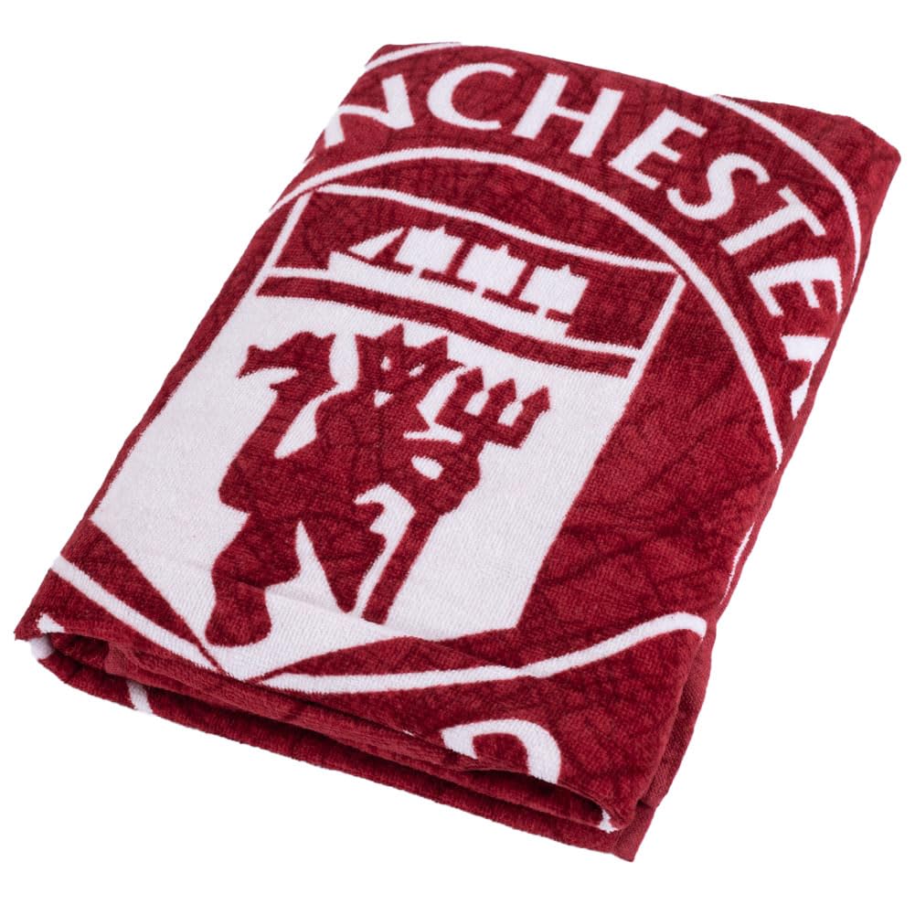 FOCO Toalla de fútbol con Licencia Oficial del Manchester United FC Identity