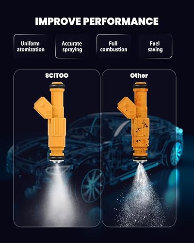 Miniatura 7 de SCITOO Para kits de inyectores de combustible Jeep, inyectores de combustible OEM 0280155700 de 4 agujeros, ajuste 89-98 para Jeep para Cherokee