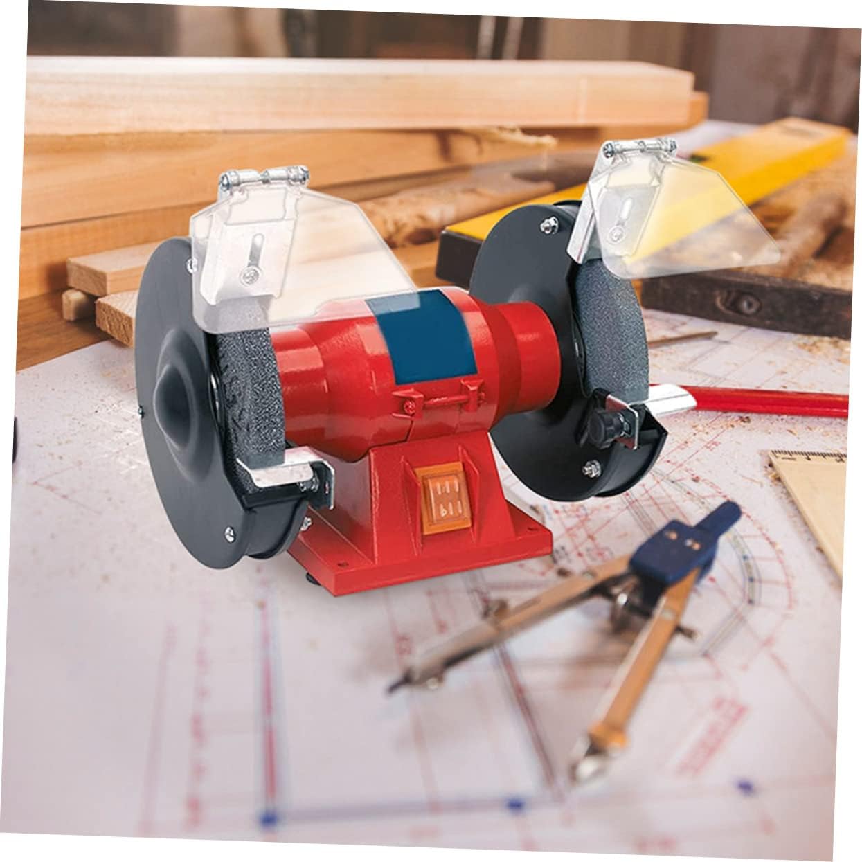 DOITOOL 6pcs Bench Eye for Bench Easy Installation Includes Screws Transparent Dust Cover Fit for Safety Use