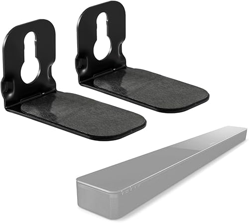 Miniatura 4 de Yimaut Soporte de montaje de pared para JBL Bar 5.1  Bar 3.1  Bar 2.1  Bar Studio Soundbar, 2 soportes negros para barra de sonido + tornillos +