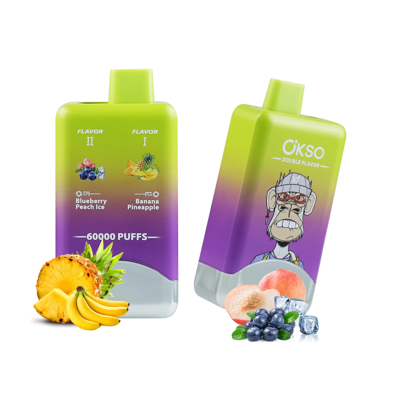 Amazon | 【ダブルフレーバー】OKSO 電子タバコ 使い捨て 60000回吸引