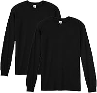 Gildan G5400 Heavy Cotton Long Sleeve T-Shirt 2-Pack - 100% US Cotton, Classic Fit, Rib Cuffs, Customizable