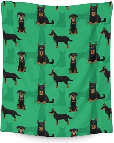 Miniatura 9 de Manta Doberman personalizada con nombre  Suave, mullida y cálida, 60 x 80 pulgadas, manta tamaño individual para cama, sofá y sala de estar, bonito