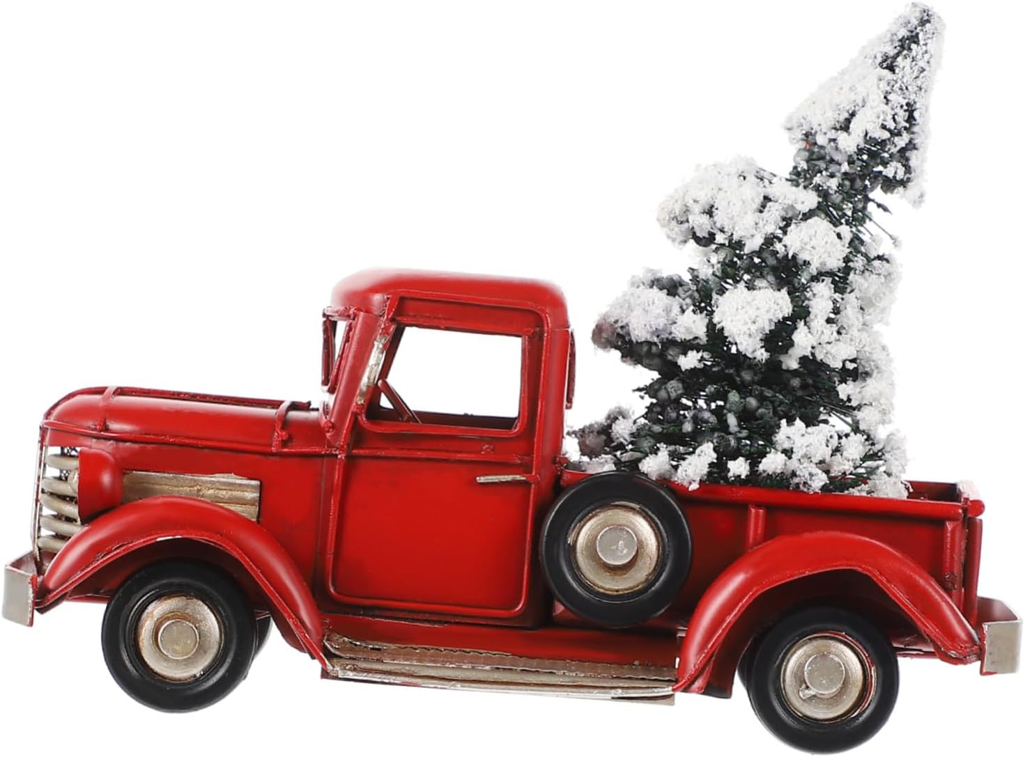 Christmas Vintage Truck Ornament Retro Pickup Truck Model Xmas Tree for Home Decoration and Festive Table Centerpiece Holiday