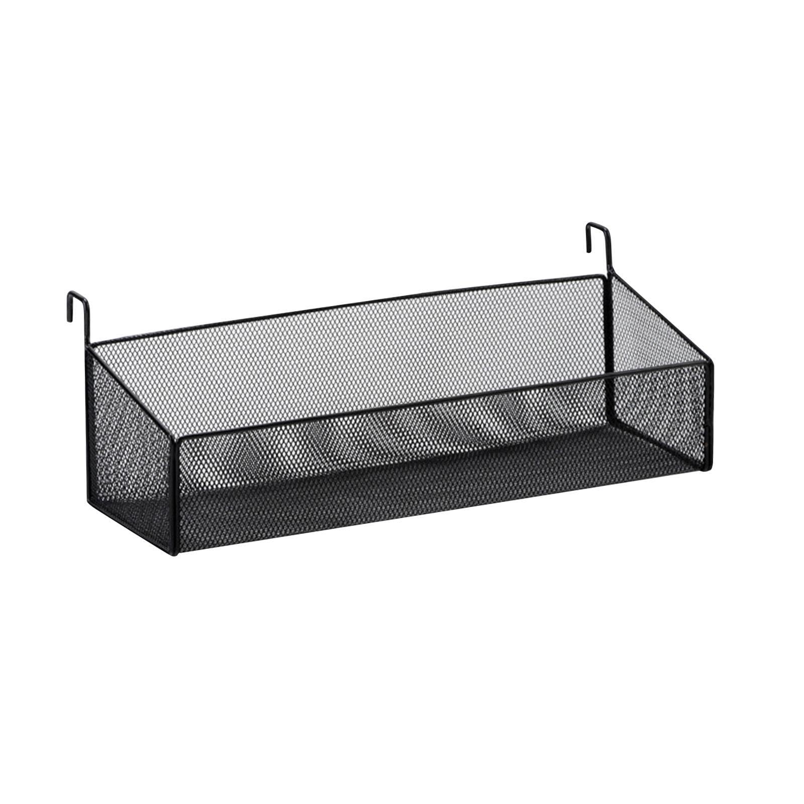 TWISAXC Bedside Shelf Hanging Storage Basket Enhances Organizational Solutions In Bunk Beds Or Office Cubical Situations Bedside Shelf Hanging Storage Basket For Bunk Bed , black , L