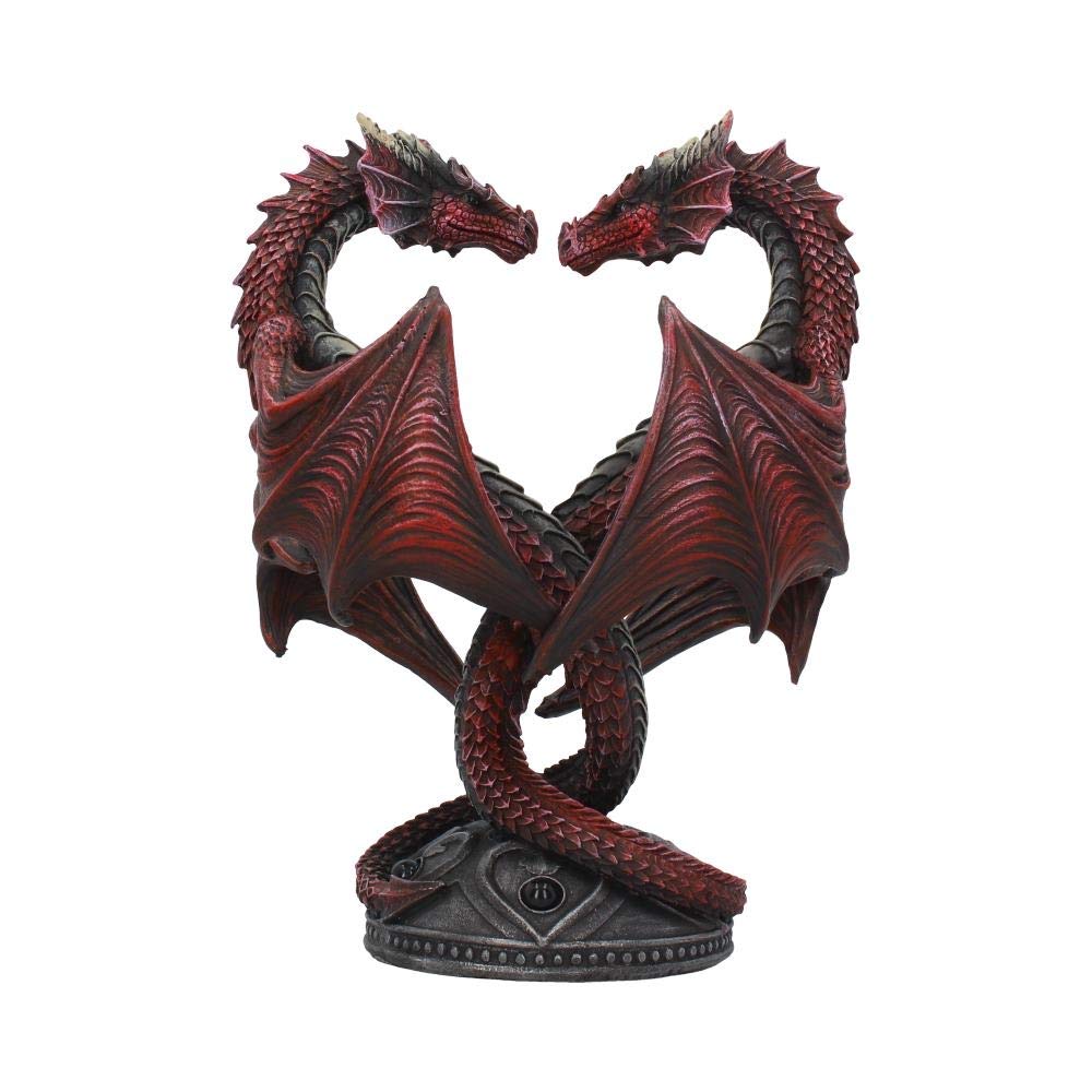 Nemesis Now Kerzenhalter mit Drachenherz, Anne Stokes, Valentins-Edition, 23 cm, Kunstharz, Einheitsgröße