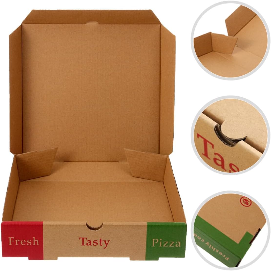 10pcs 9-inch Paper Pizza Boxes Thickened Pizza Containers Takeout Food Storage Party Favor Boxes and Catering