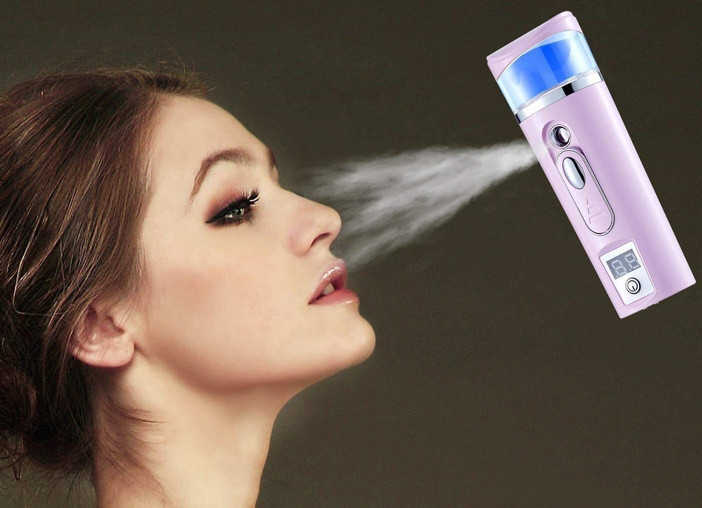 Przenośny nano-rozpylacz, przenośna mgiełka do przedłużania rzęs Nawilżający spray parowy, nawilżający twarz