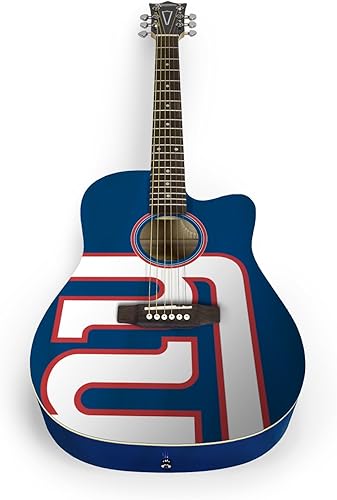 Guitarra acústica de la NFL, juego de guitarra acústica de madera, incluye golpeador, soporte de guitarra y bolsa de guitarra, ideal para adultos,