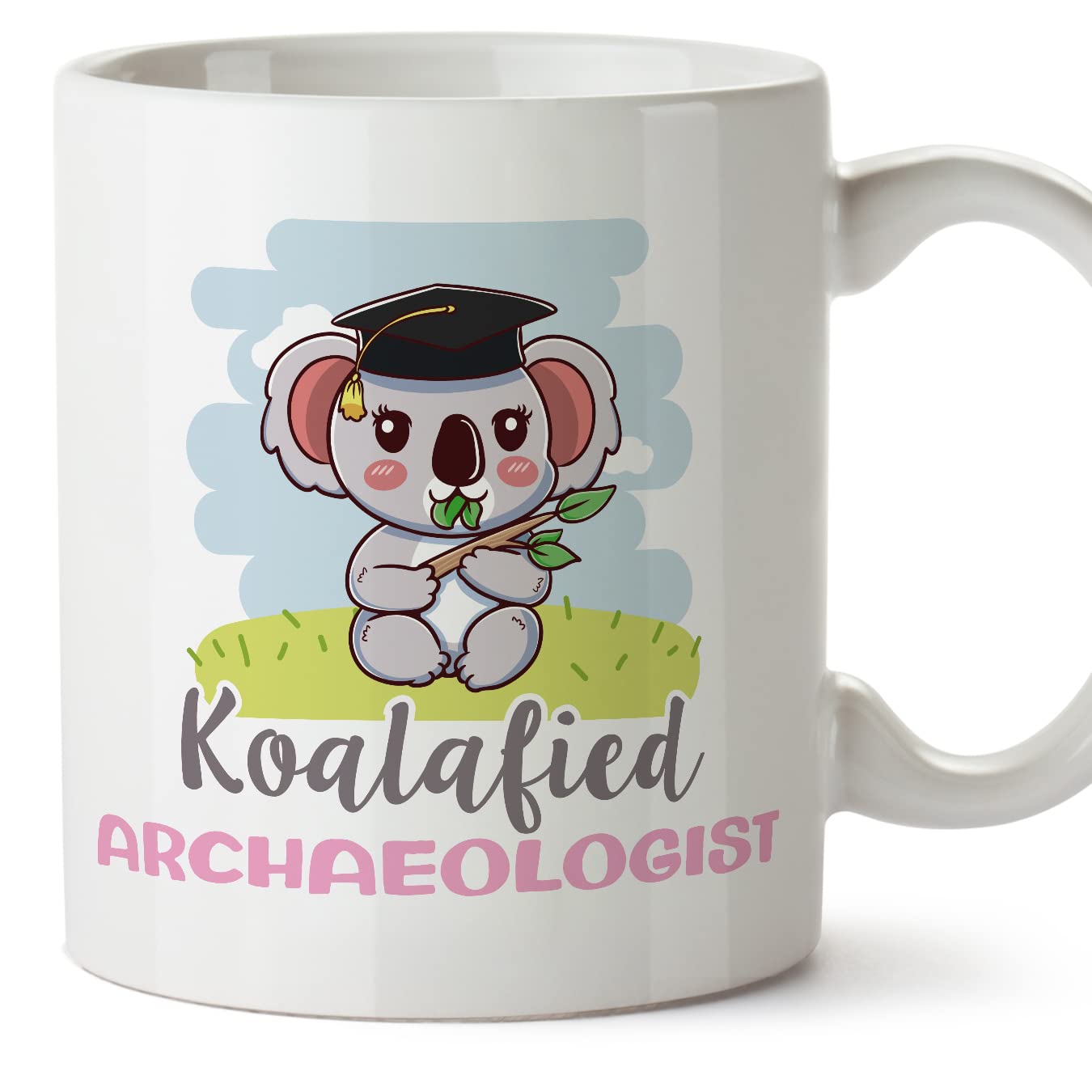 MUGFFINS Archaeologist Woman Mug - in English - Koalafied - Funny Gift for Colleagues - Ceramic 11oz Mug — image 1
