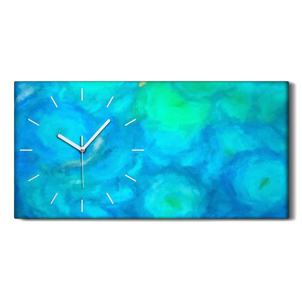 Horloge sur Toile Art Abstrait de Qualité Supérieure Format 60x30cm