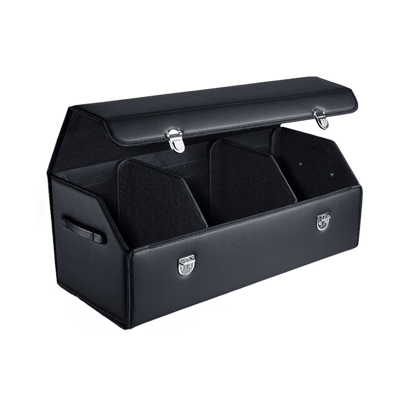 FYIYIEW car boot organiser, Sturdy and Durable Storage, Collapsible Box with Retractable Handle