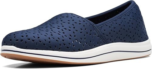 Clarks Breeze Emily, Mocasín Mujer, Azul Marino Fibra Sintética, 42.5 EU