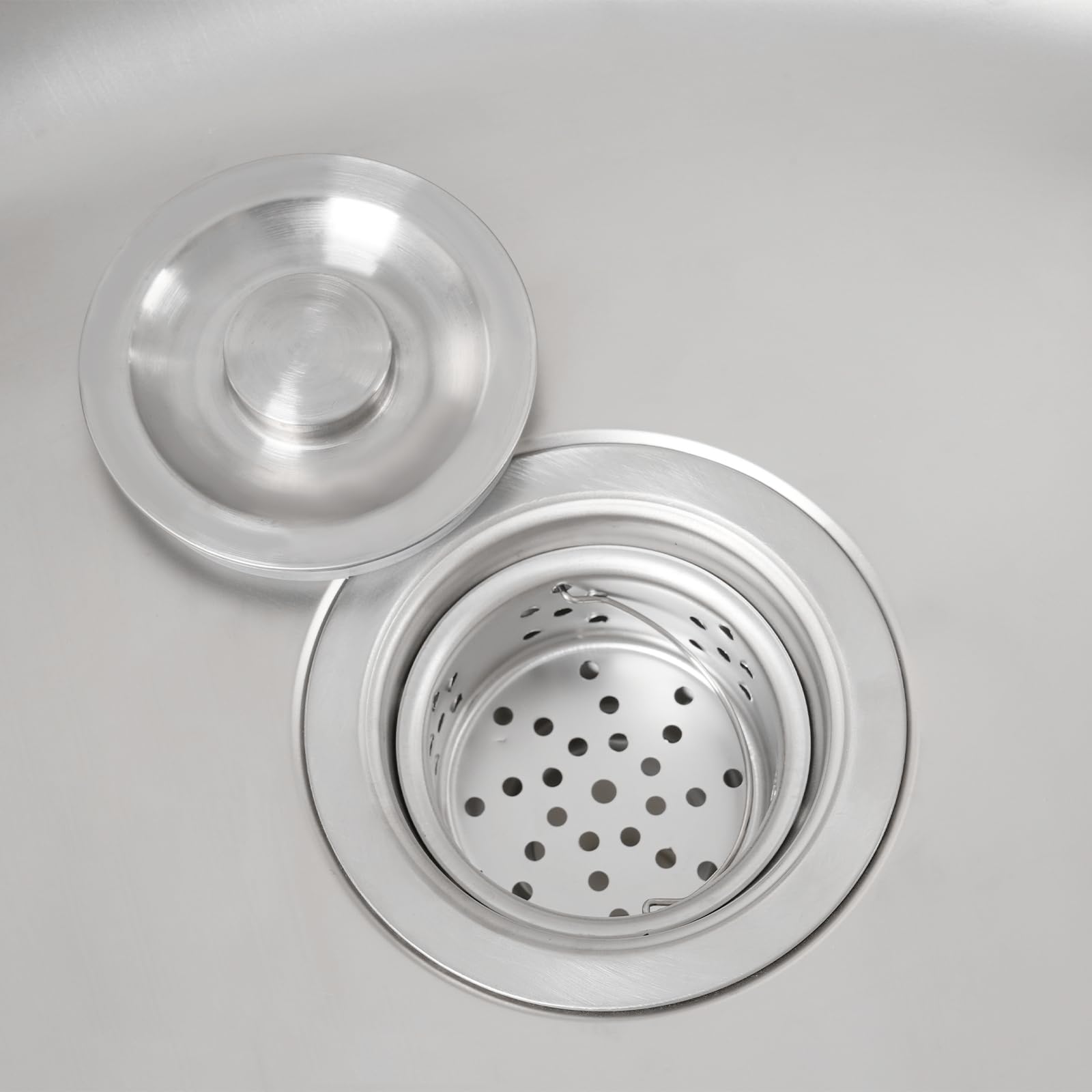 Lavello da Cucina in Acciaio Inox con Rubinetto Caldo e Freddo per Laboratori, Caffè, Bar Boutique 60 X 45 x 15 cm