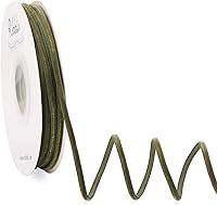 Vista 43 de Ribbli - Cinta de terciopelo marrón de 1 pulgada, carrete continuo de 25 yardas - Cinta navideña marrón para envoltorios de regalo, manualidades