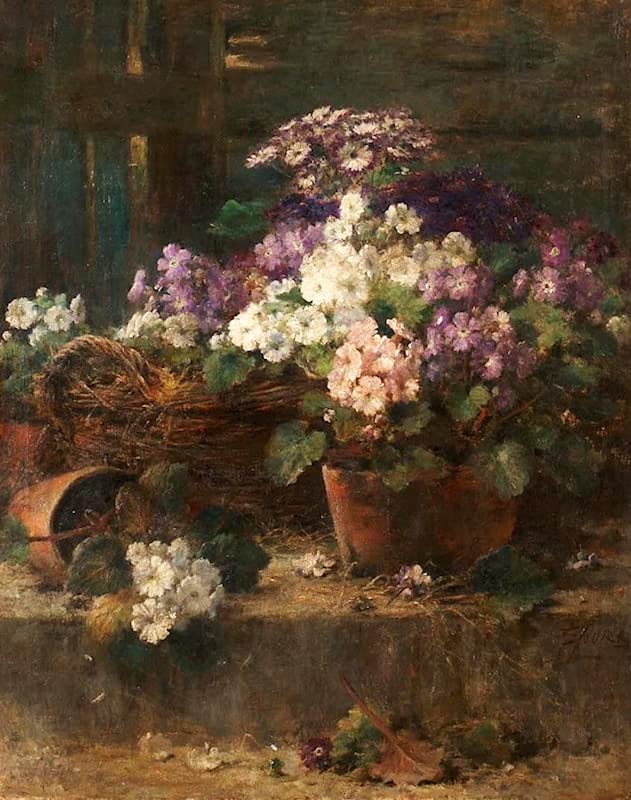 Reproducción de lienzo de Macetas de Eugène Joors, impresión de pared en formato 60x90cm