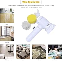 Vista 4 de Cepillos de limpieza eléctricos para el hogar 5 en 1, cepillo de limpieza eléctrico giratorio para cocina, baño, bañera, ducha, azulejos, alfombra
