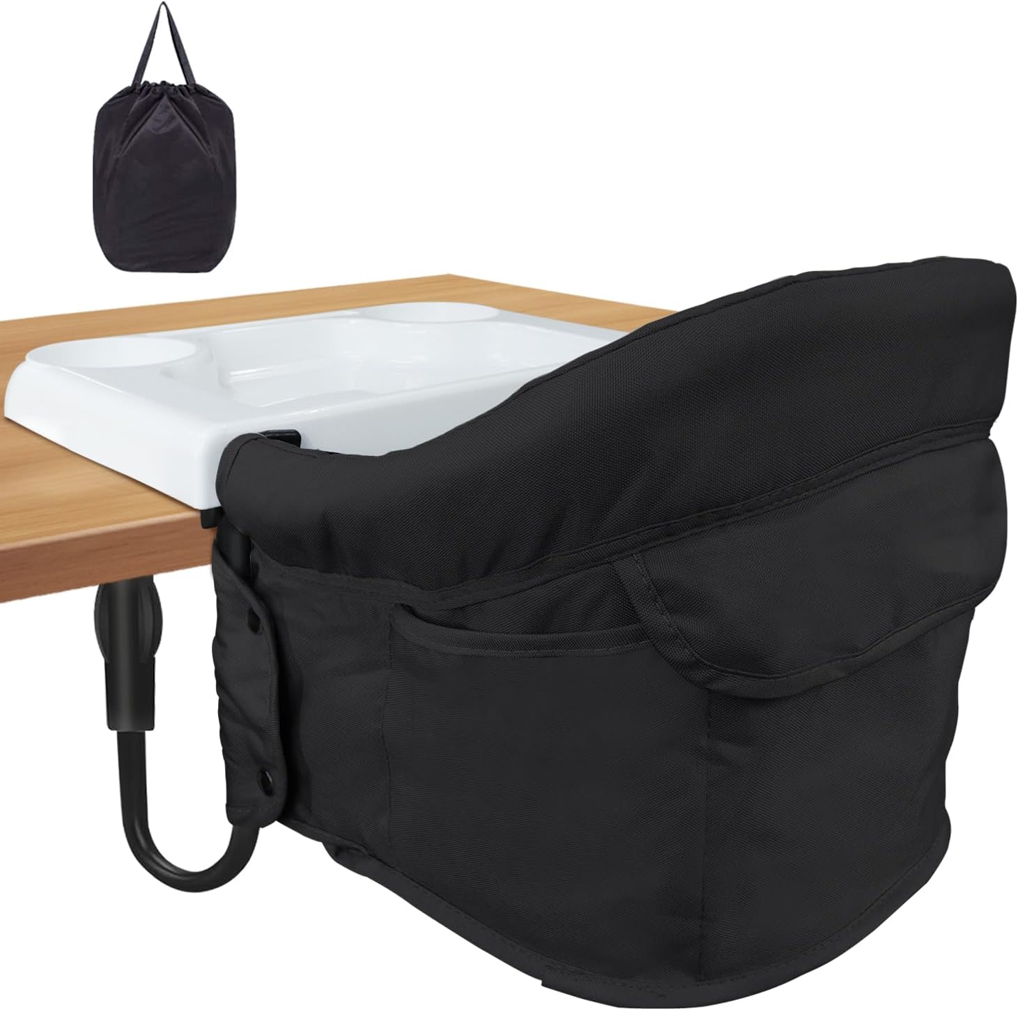 Hook On High Chair, Portable Clip on Table High Chair