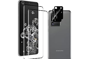2 Pack Samsung Galaxy S20 Ultra Glass Screen Protector & Camera Lens Protector
