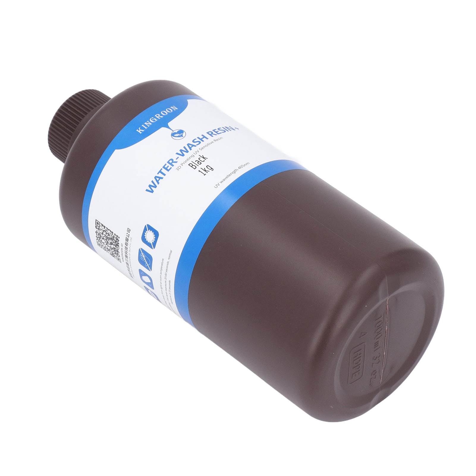 Resina per stampante 3D, fotopolimero colabile, resina a polimerizzazione UV, alta risoluzione, facile bruciare, colata pulita per stampanti 3D LCD DLP SLA, nero, 1000 g