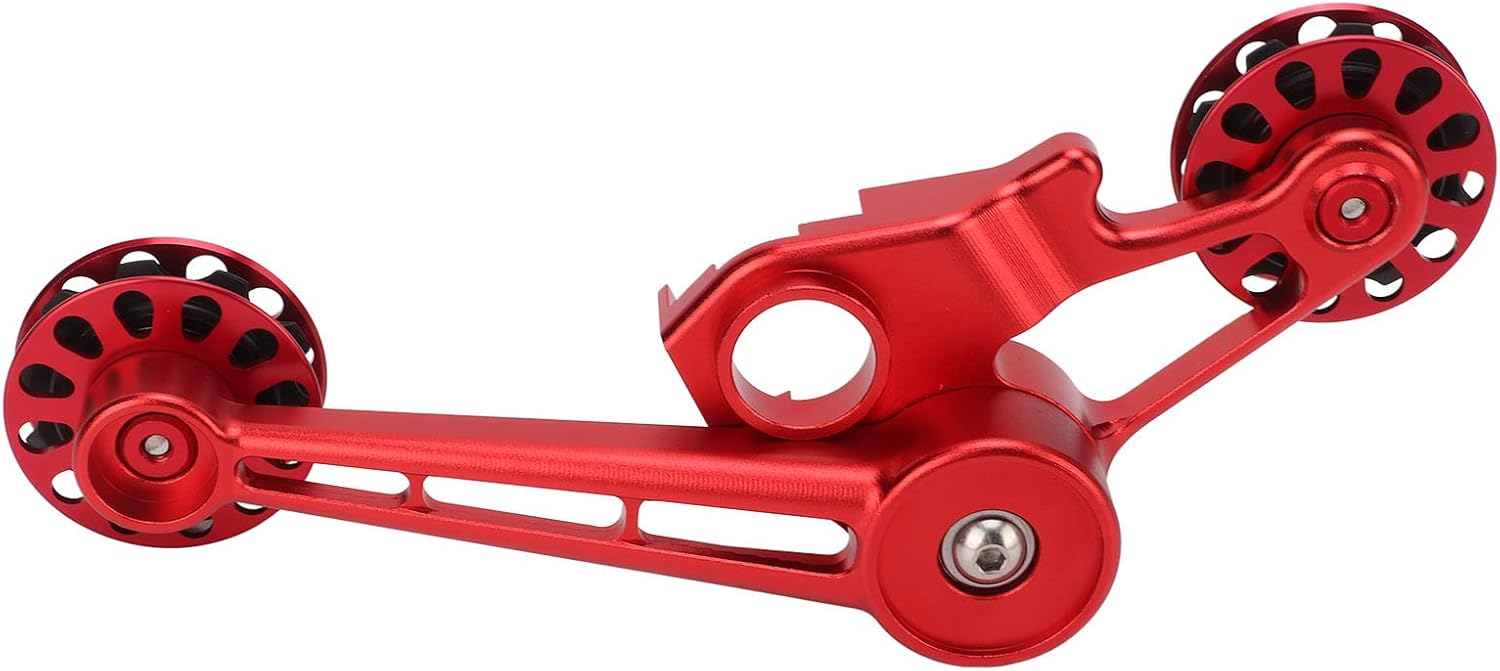 VGEBY Chain Tensioner, 10T Single Speed Aluminum Chain Tensioner Wear-Resistant Rear Derailleur Chain Tensioner(red)