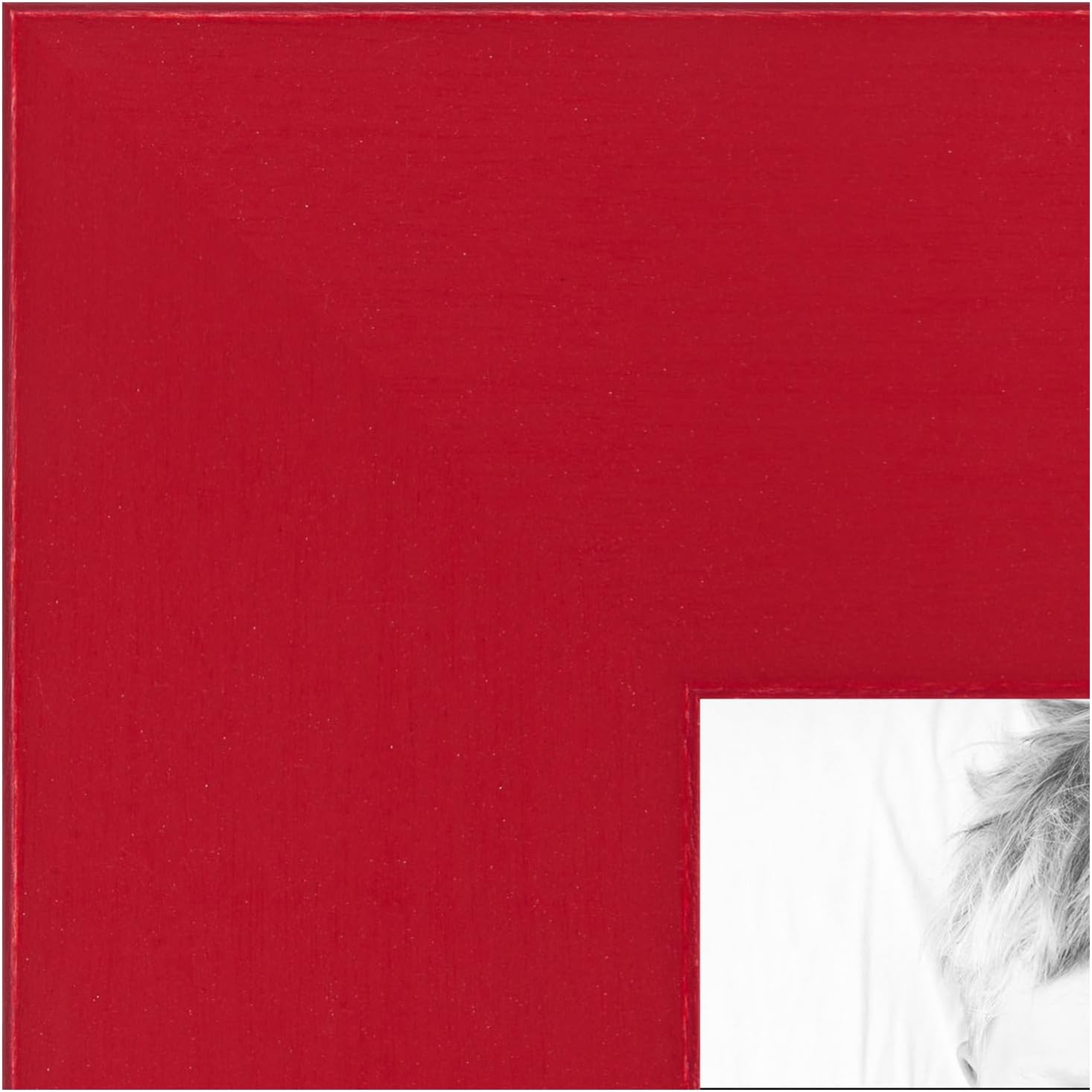 ArtToFrames 24x47 Inch Red Picture Frame, This 1.38 Inch Custom Wood Poster Frame is Red, Great for Your Art or Photos - Comes with Economy Acrylic