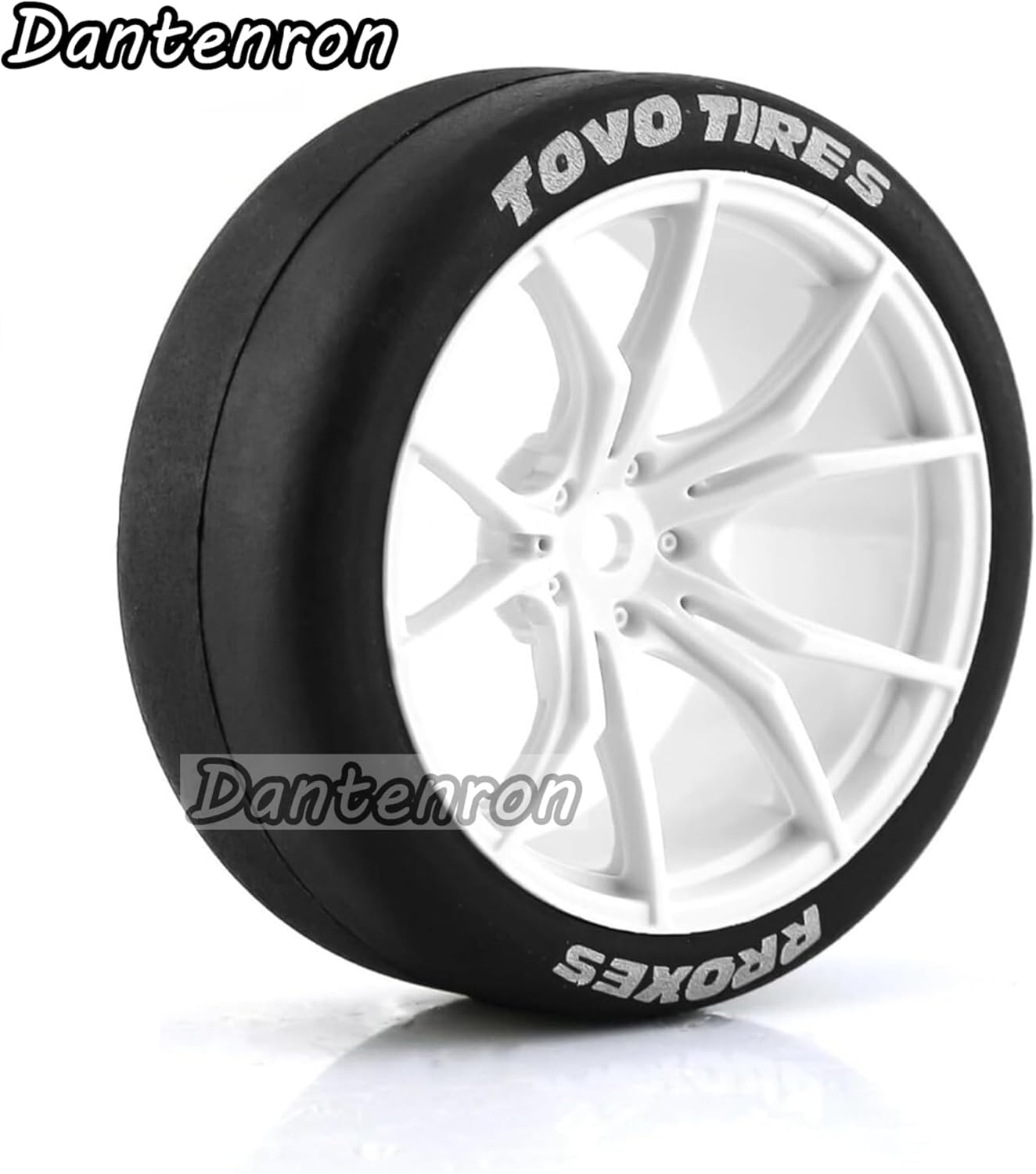 1/10 RC Drift Tires and Street Wheels 12mm Hex Rubber Rally Racing Tyres OD 2.56" for 1:10 On Road Touring Car Tamiya TT01 TT02 XV01 HPI KYOSHO HSP PTG2 Traxxas TA06 A959 PTG2 4PCS (White)