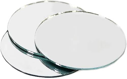 4" Round Mirror Set for Arts and Crafts, 6 Pcs,