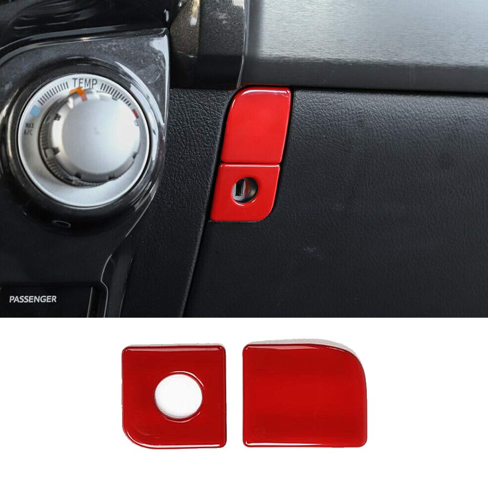 GZXinWei Red Copilot Storage Glove Box Handle Switch Cover Trim