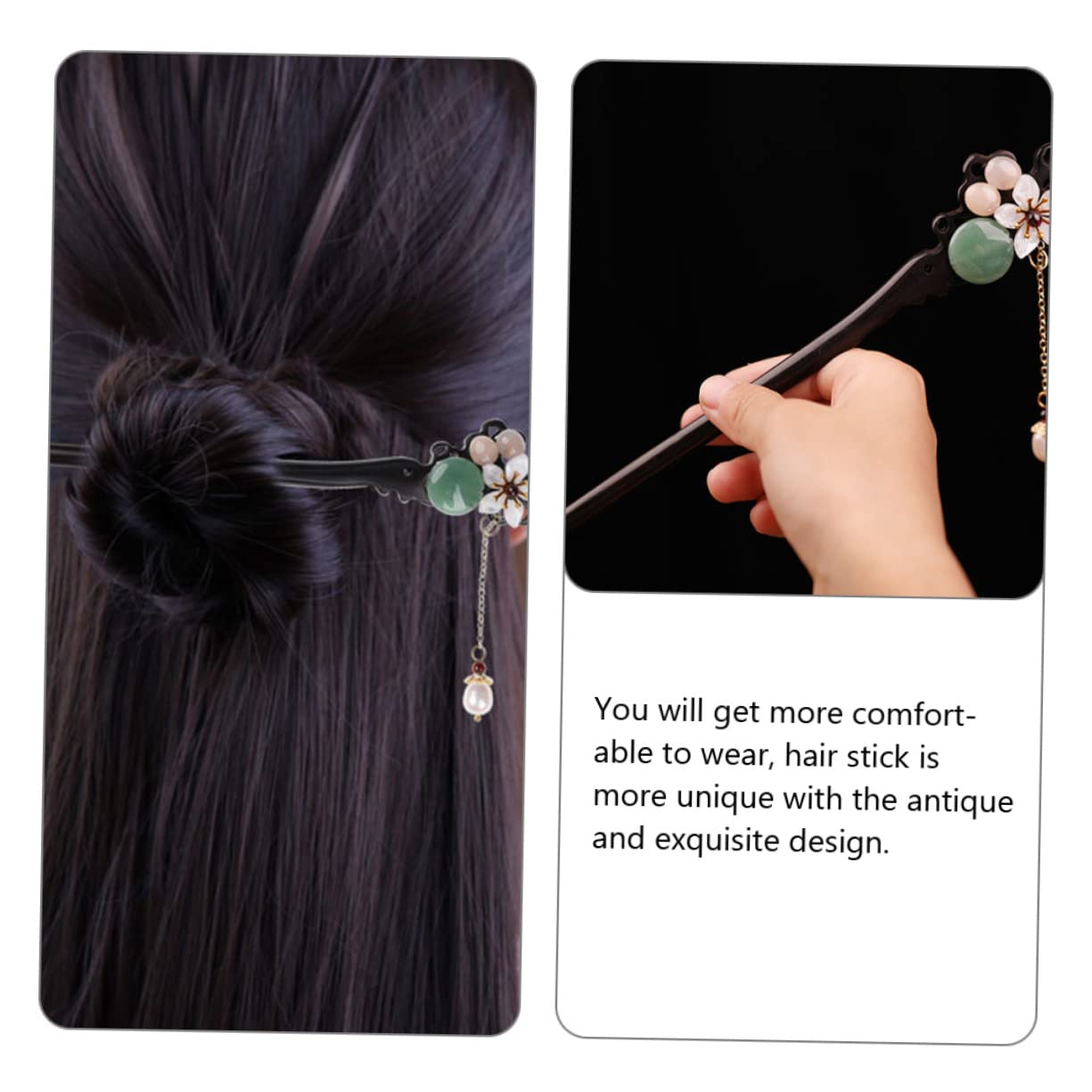 FRCOLOR 5stücke Haarnadel Mit Perlenquaste Chinesischer Stil Retro Haarstyling Zubehör Für Frauen Für Hochzeiten Und Besondere Anlässe Elegante Haarstäbchen Für Lange Frisuren