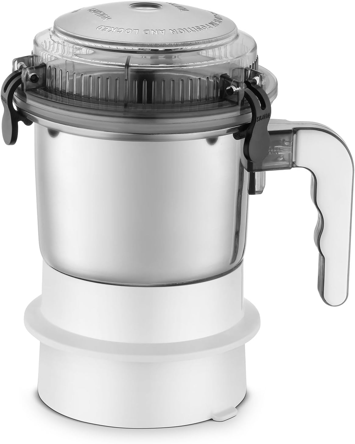 Sujata Chutney Steel Jar, 400 ml, (White), Stainless Steel (White_1)