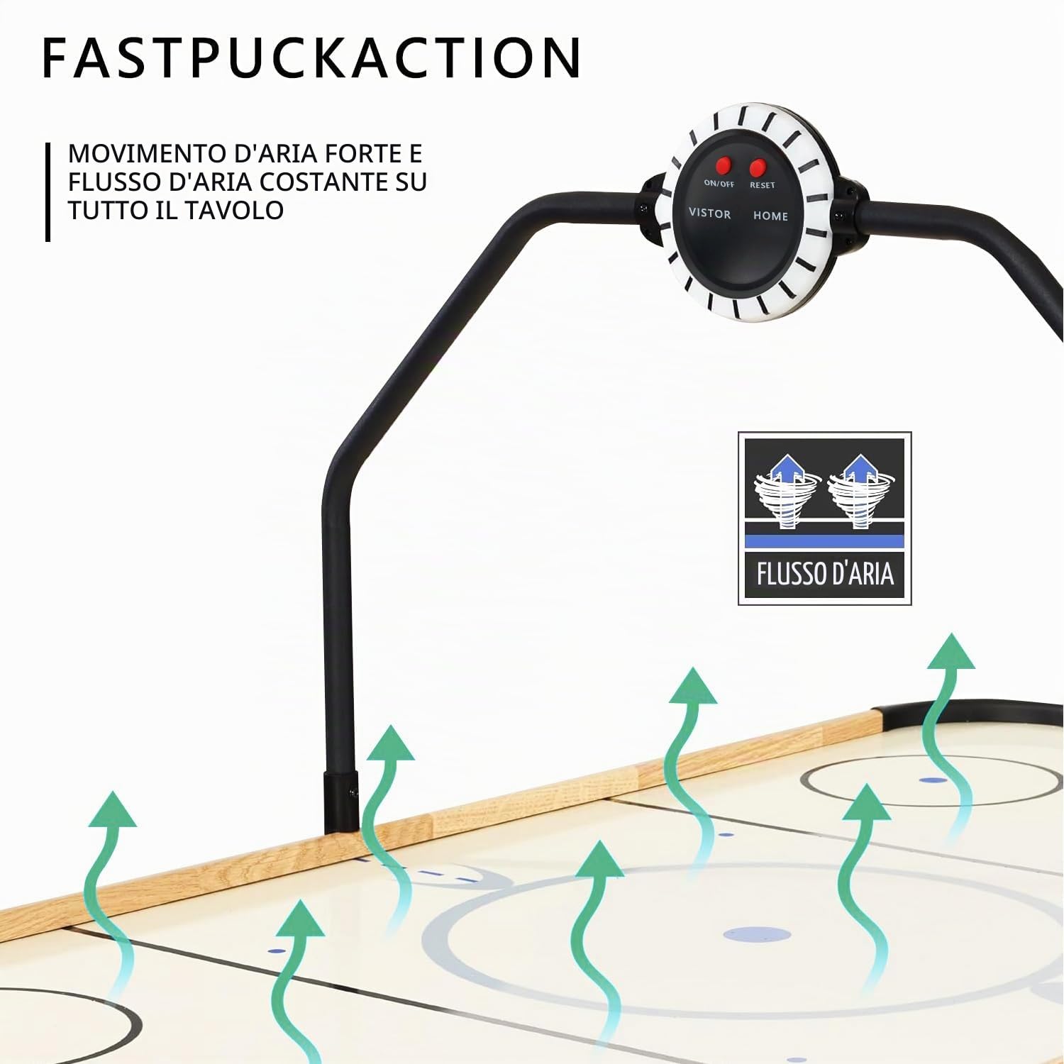 OYE Tavolo da hockey ad aria da 54 pollici con segnapunti elettronici e illuminazione digitale, set di giochi di hockey