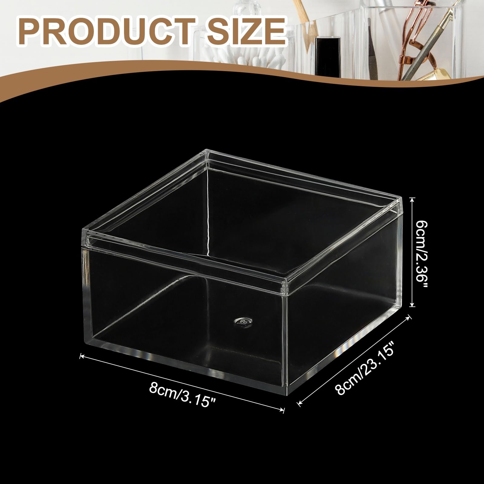 YELARXI Acrylic Box with Lid - Image 2