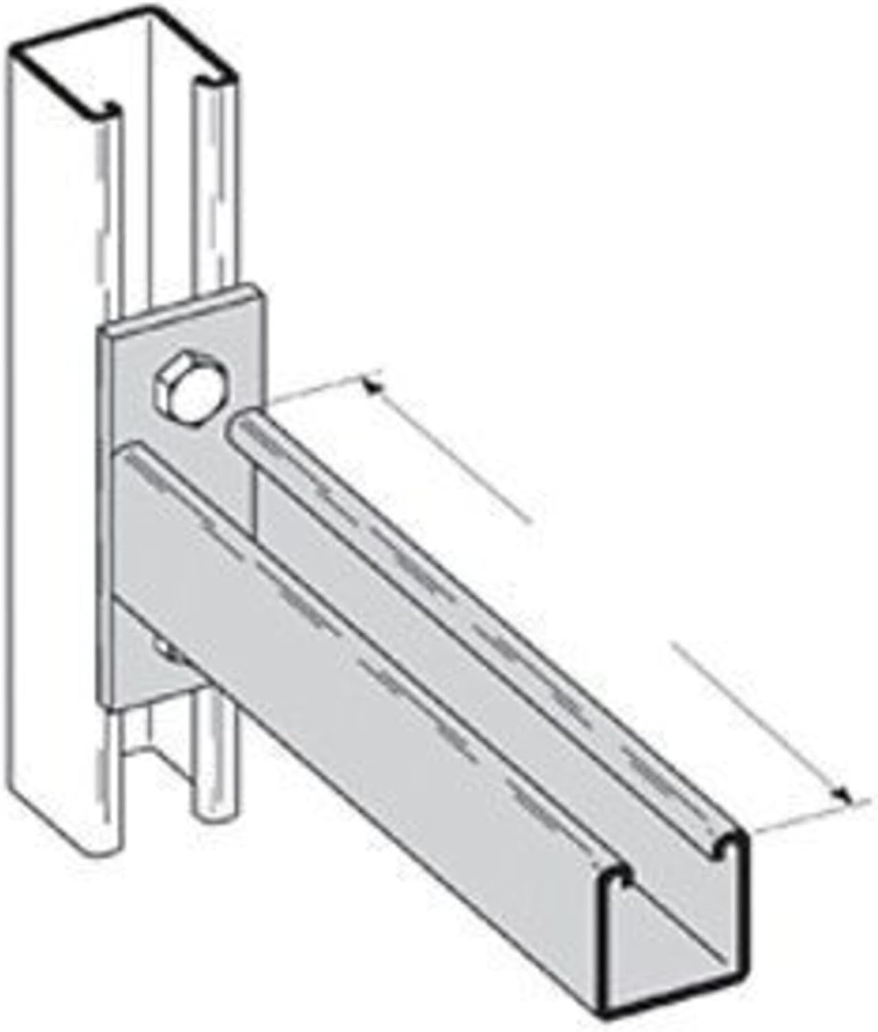 Eaton Electrical - B409-24GRN B-Line Series Bracket, 4.62 H x 24 L x 1.62 W, Steel, DURA Green, (Each)