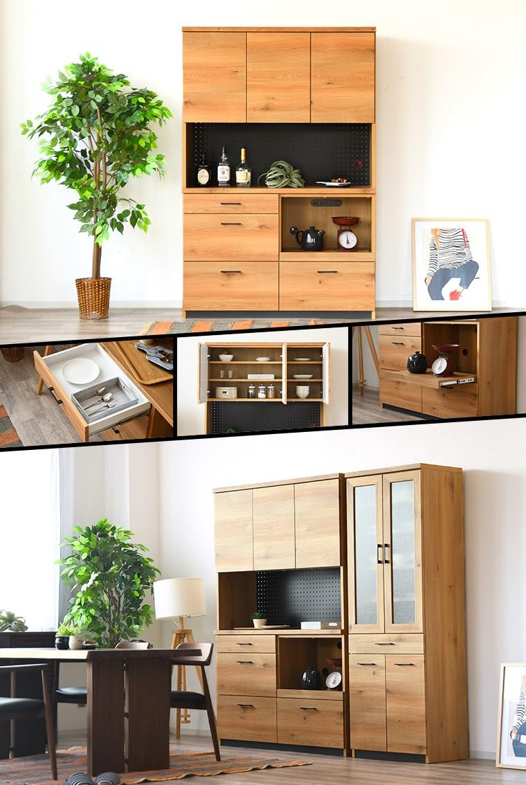 大川家具 キッチン 収納 カウンター 食器棚 カップボード レンジ台 120cm 楽天市場】大川家具 食器棚 120の通販