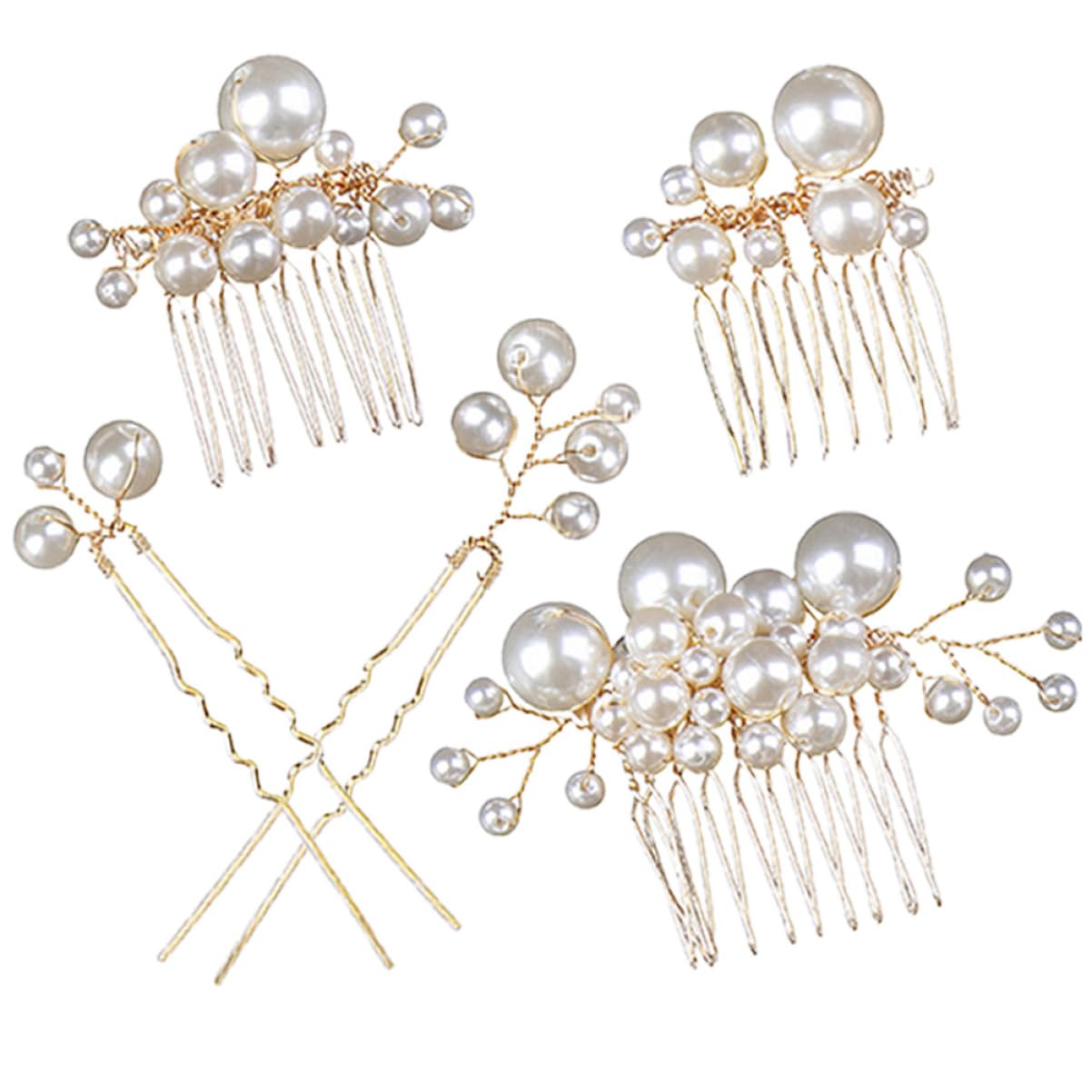 FRCOLOR 25 Stk Perle Braut Haarnadel Haarschmuck Für Damen Perlen Kopfbedeckung Haarschmuck Für Frauen Hochzeit Haarspangen Für Damen Fräulein Zubehör Metall Europäisch Und Amerikanisch