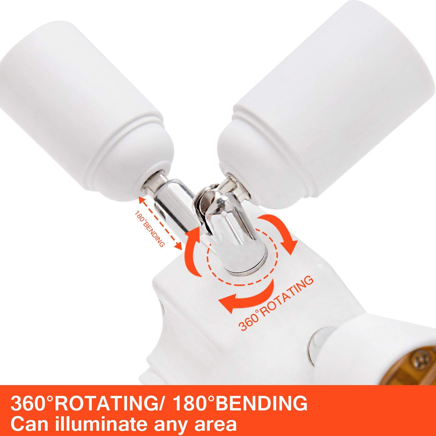 Exclusive Discount 70% Price JACKYLED Light Socket Splitter 7 in 1 E26 E27 Base Adapter Converter 7 Bulb Adapter Lengthen Standard Light Bulbs Holder 360 Degrees Adjustable 180 Degree Bendable