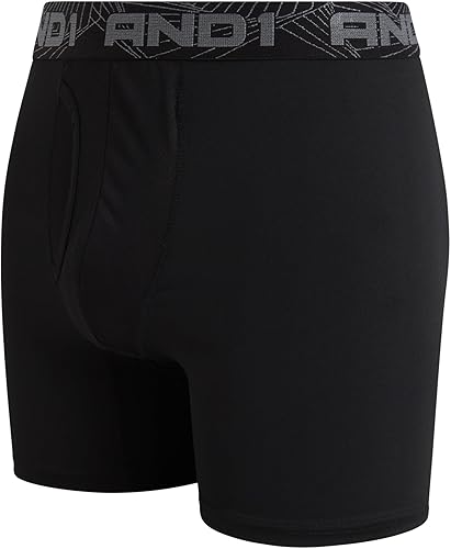 Miniatura 5 de AND1 Calzoncillos tipo bóxer para hombre, paquete de 5 unidades, elásticos, con bolsa funcional, entrepierna de 6 pulgadas (S-3XL)