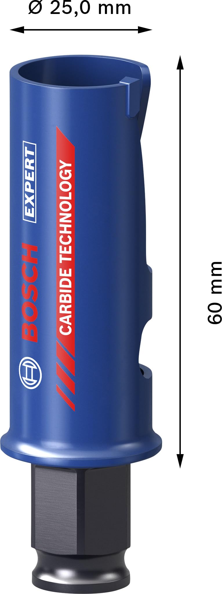 Bosch 1x Otwornica EXPERT Construction Material PC Plus (do Miękkie drewno, Płyta wiórowa, Ø 25 mm, Professional Akcesoria Wiertarki)