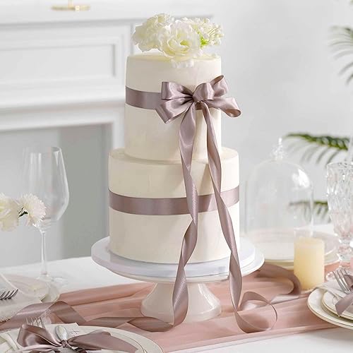 Vista 844 de MEEDEE Orange Satin Ribbon - 1.5 inch Double Faced Satin Ribbon, 50 Yards - Neon Tangerine - For Christmas, Thanksgiving, Halloween, Weddings