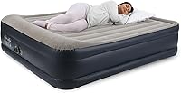 Vista 9 de Intex Dura Beam Plus Deluxe - Paquete de 2 camas de aire inflables inflables portátiles con bomba de aire interna incorporada, cama tamaño King