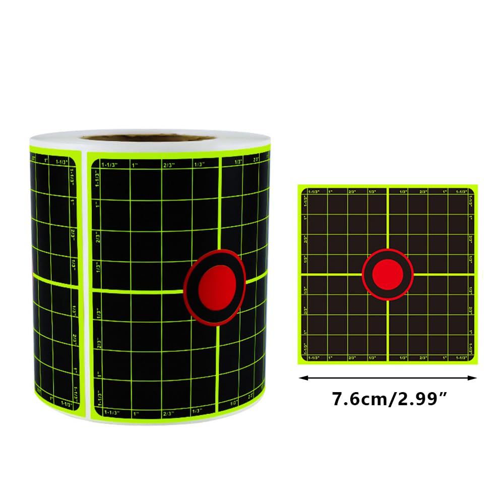 Bersagli Autoadesivi Splatter 200 Pezzi 7.6 cm, Adesivi per Tiro, Fucili, Pistola, Interni ed Esterni
