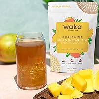 Vista 2 de Waka - Mezcla de té instantánea, paquete de 3 bolsas, 100% sin aditivos, polvo de té sin azúcar, frambuesa, mango, granada (4.5 onzas cada uno)